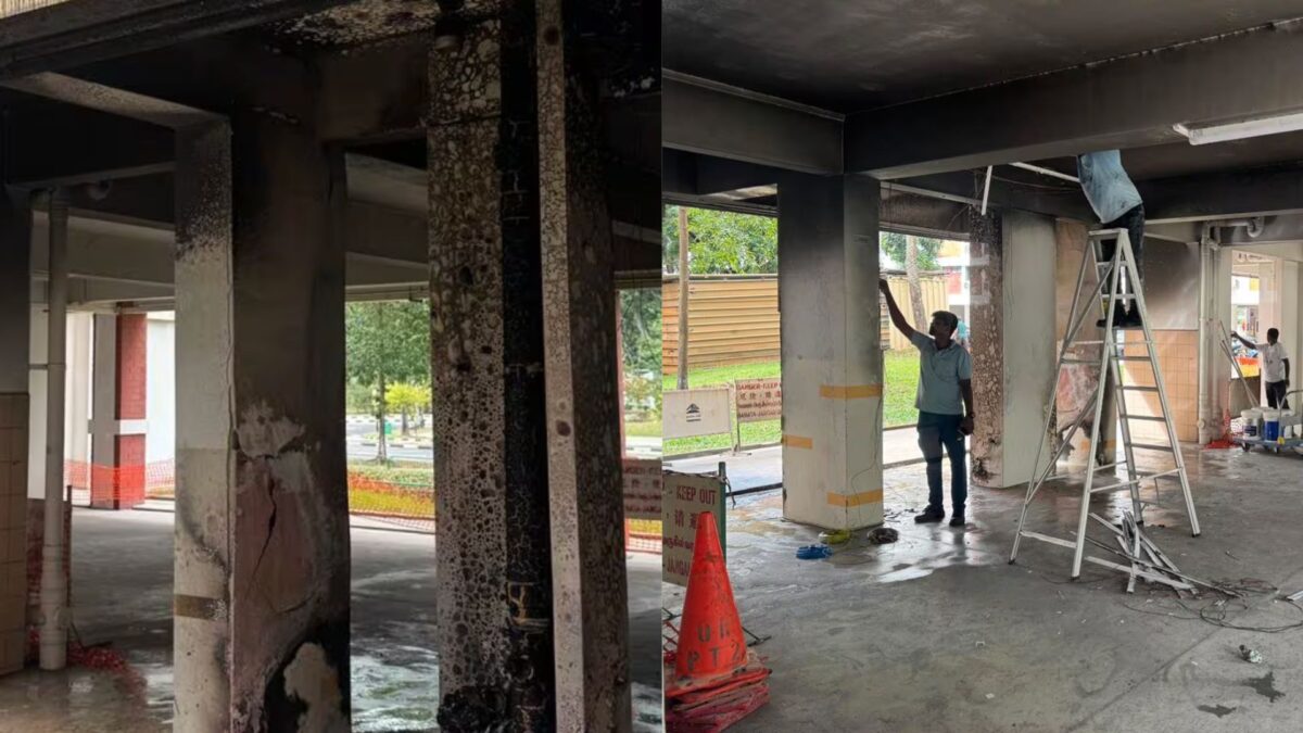Fire in Hougang HDB flat allegedly caused by mechanical crane, town council investigates