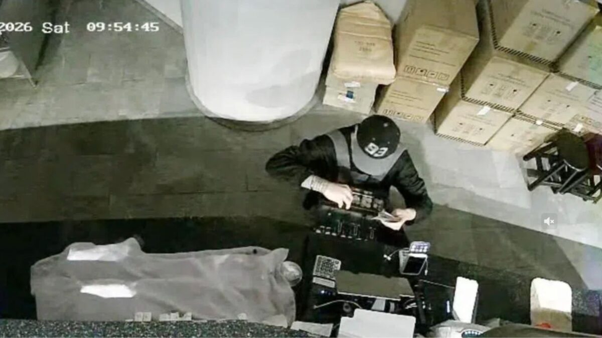 Man broke into a coffee shop and stole several hundred dollars in cash, crime was captured on CCTV