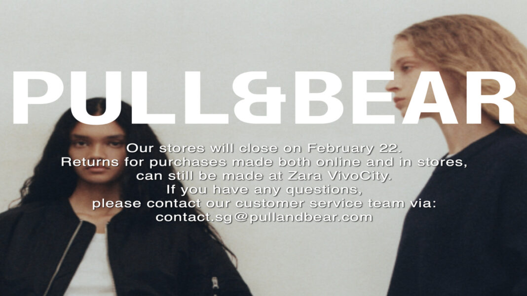 Pull&Bear website closure notice