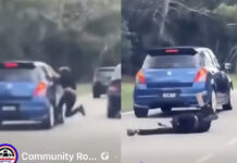 Johor man hanging on speeding car positive for ketamine, say police